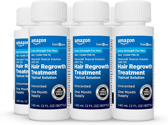 Minoxidil Topical Solution USP, 5 Percent, Hair Regrowth Treatment for Men