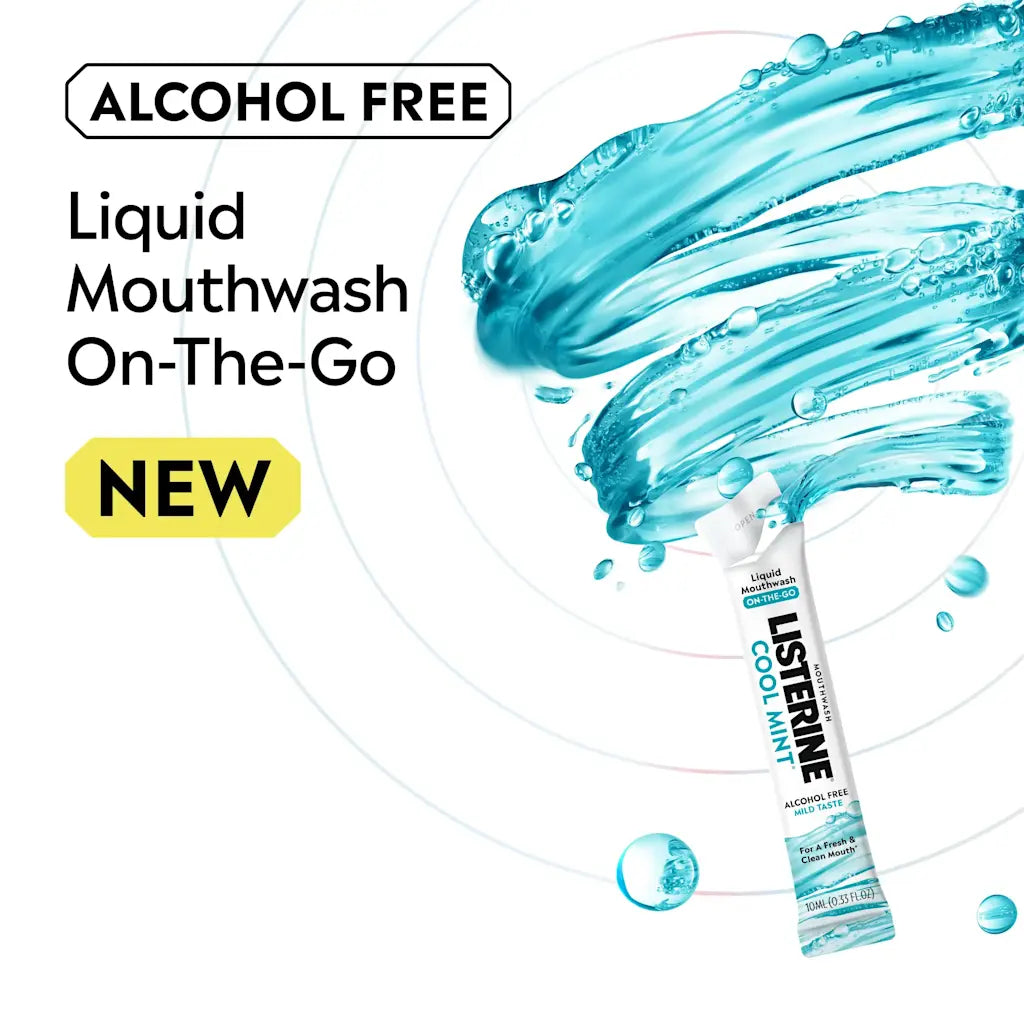 On-The-Go COOL MINT Alcohol Free Mouthwash Packets