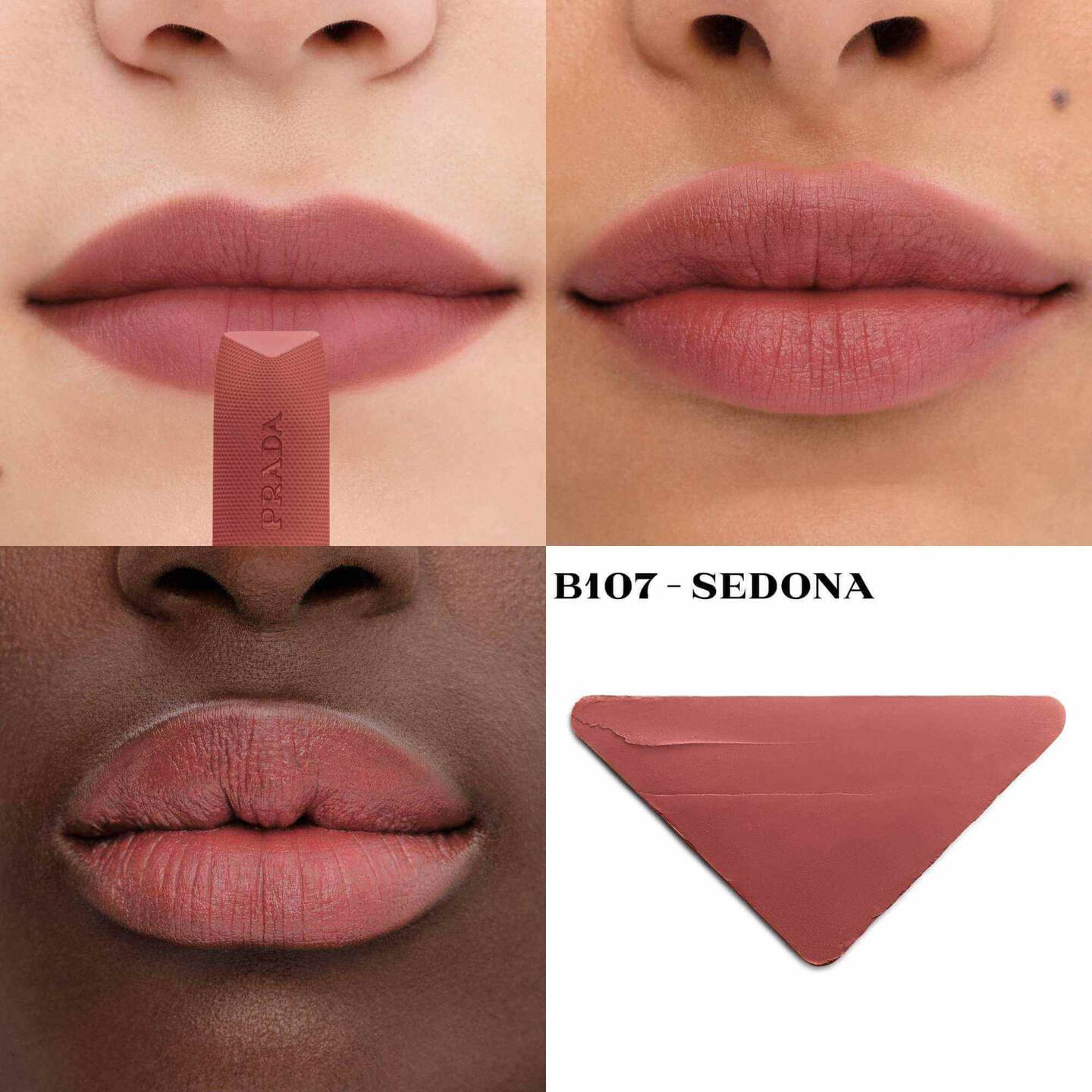 Prada Monochrome Soft Matte Lipstick Brown Series