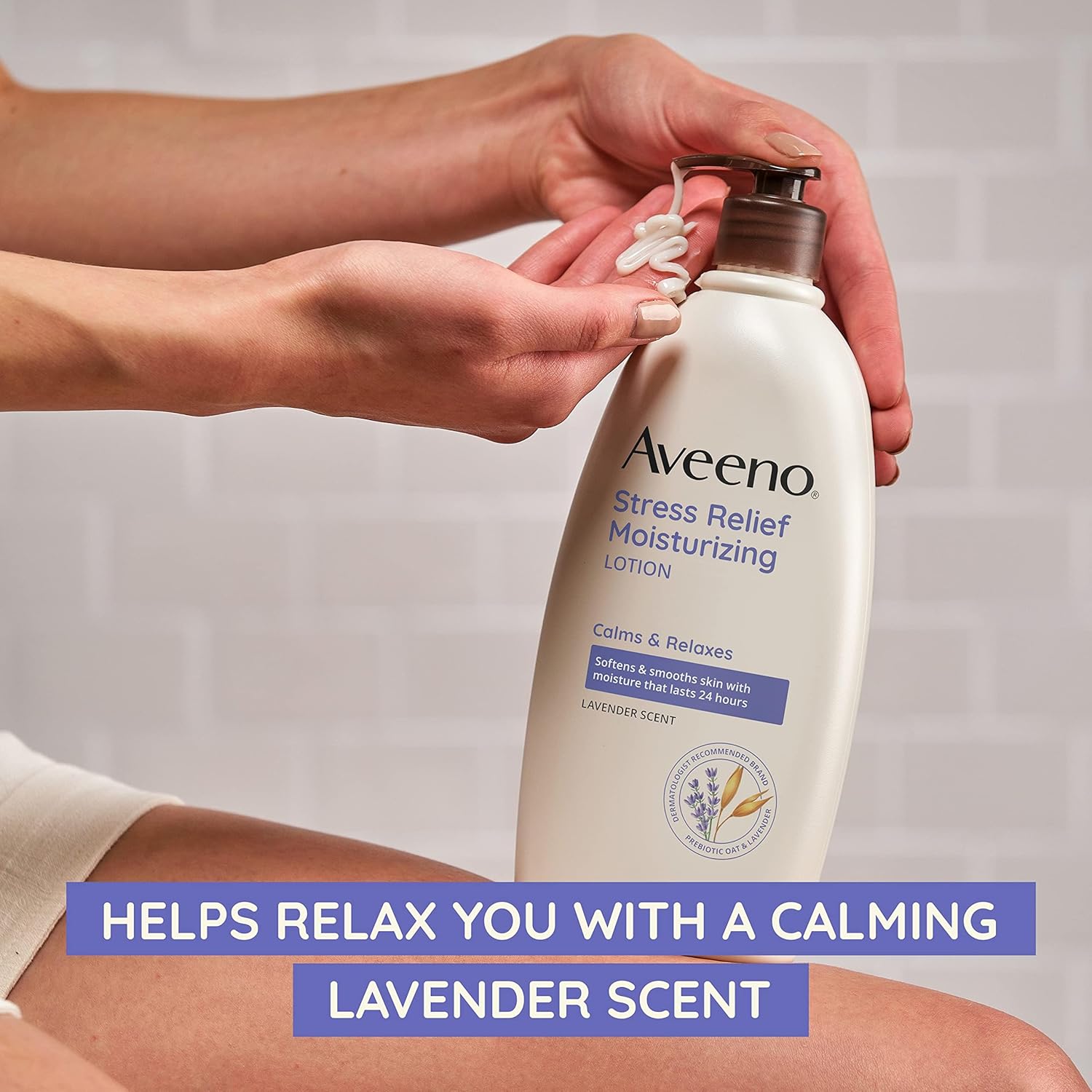 Aveeno Stress Relief Moisturizing Body Lotion with Lavender Scent