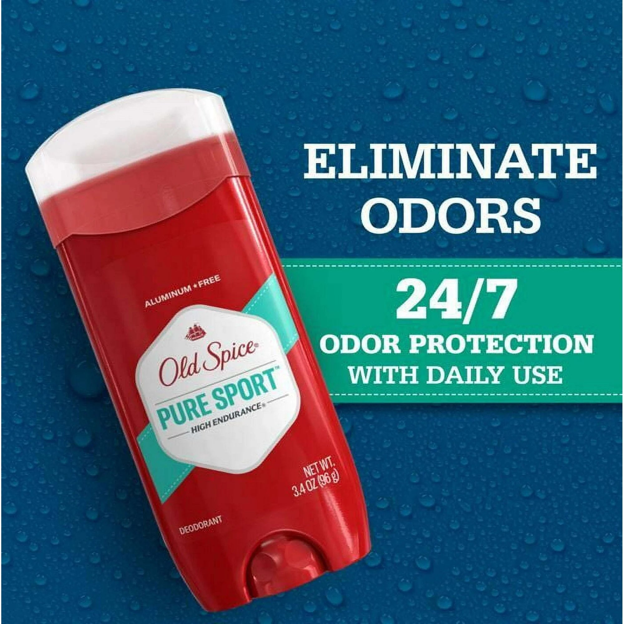 Old Spice Aluminum Free Men's Deodorant, High Endurance Pure Sport
