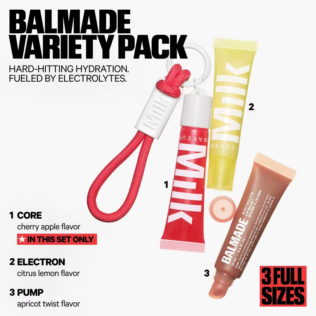 Balmade Variety Pack Full-Size Hydrating Lip Balm Trio