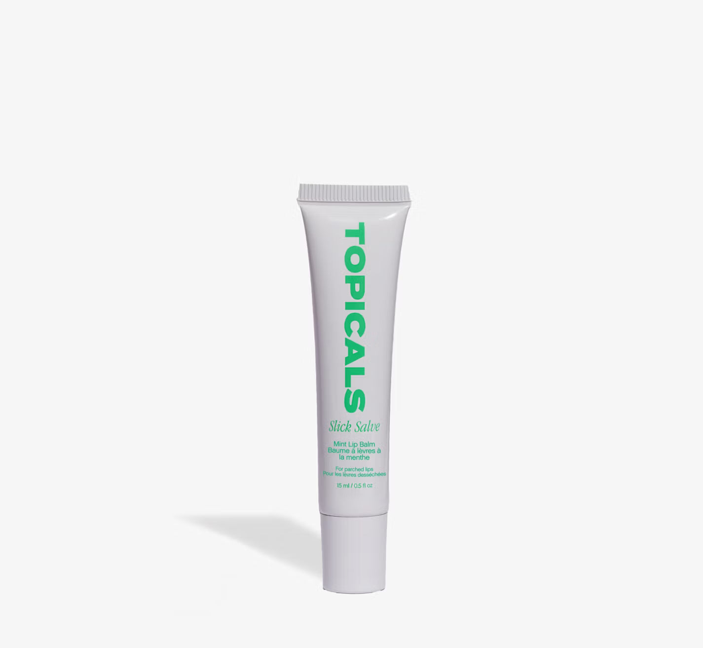 Tube of 'Topicals' salve on a white background